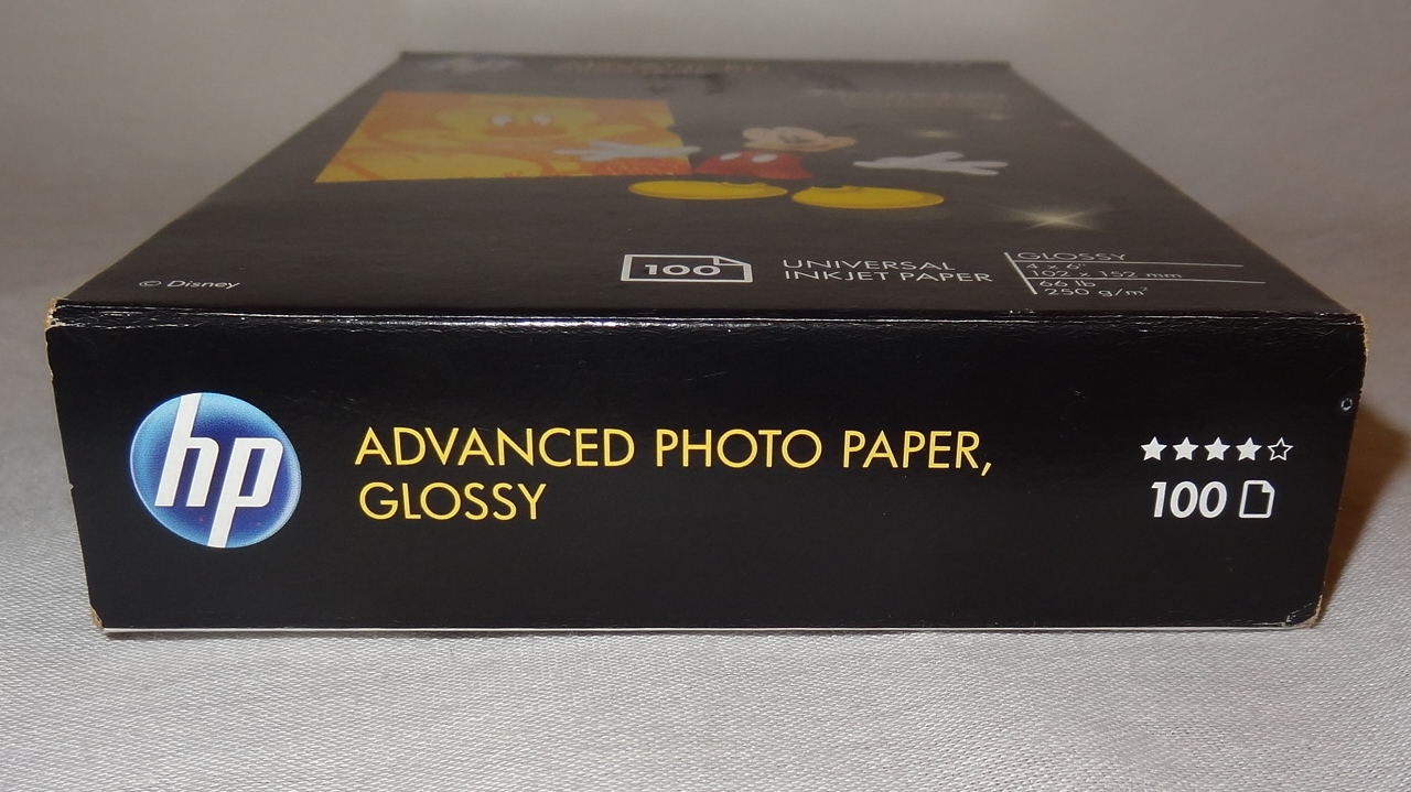 Unopened Disney HP Advanced 4 X 6 Glossy Photo Paper 100 Count Q2238A 2010