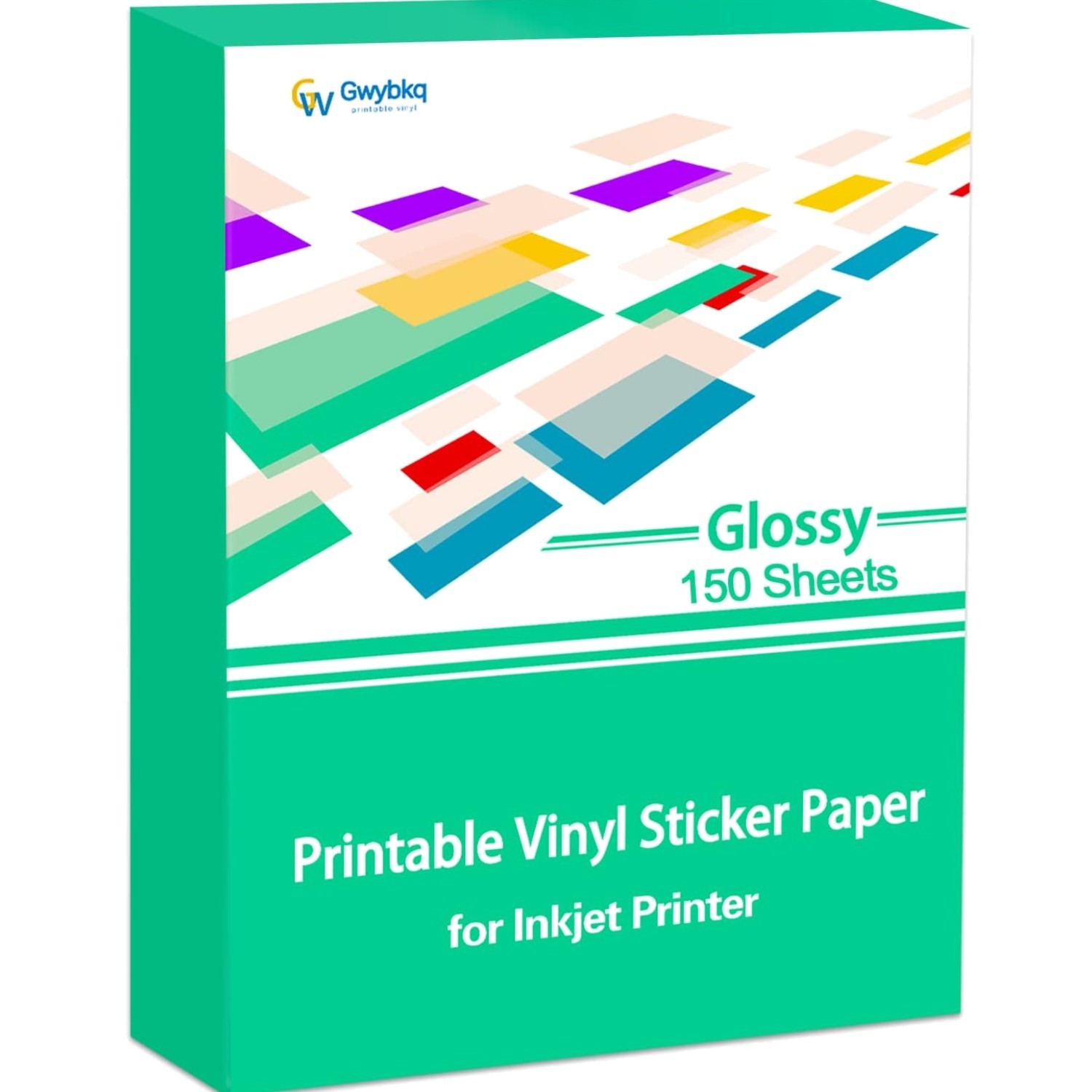 Glossy Printable Vinyl Sticker Paper for Inkjet Printer 150 Sheets 8.5″x11″ A…