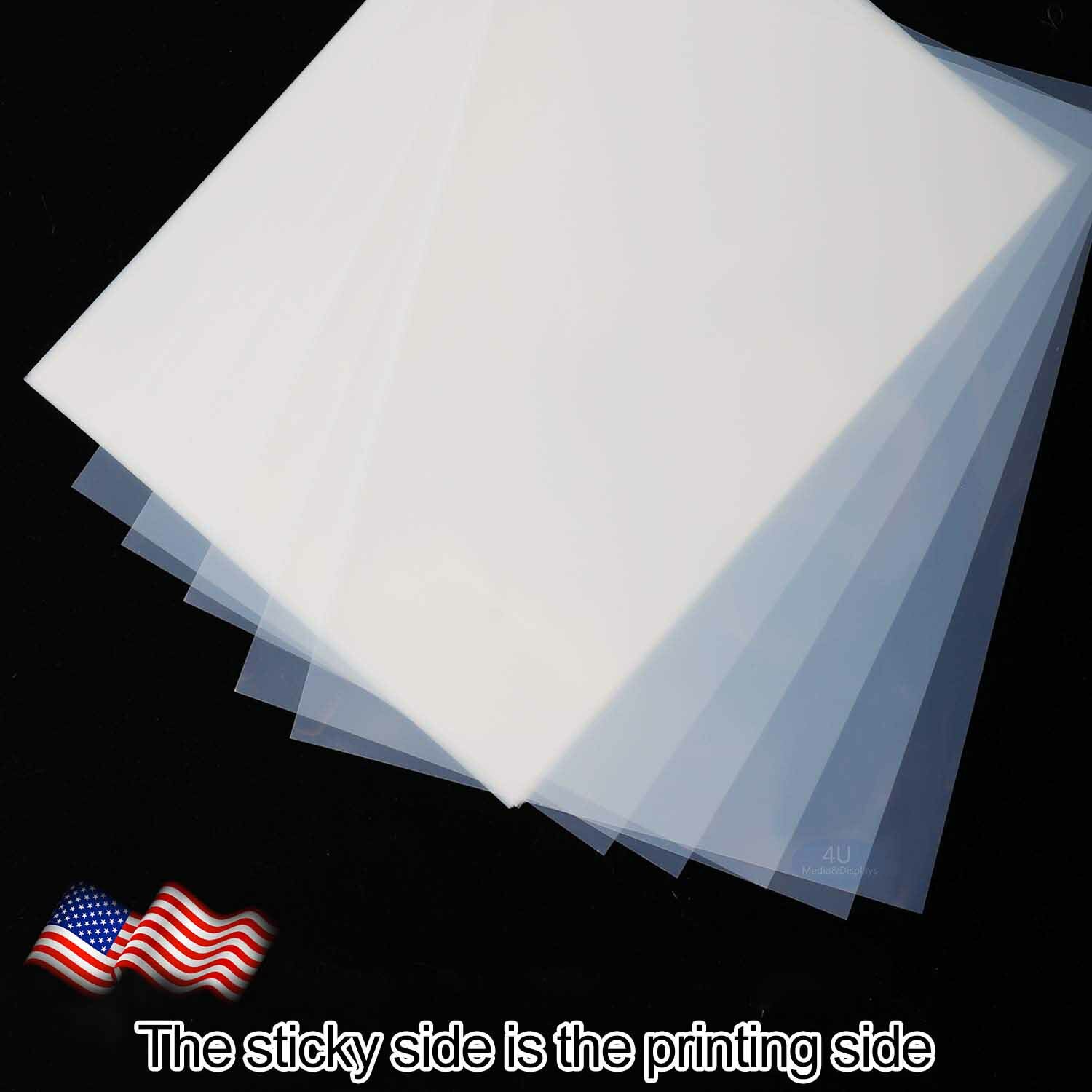13×19，Waterproof Inkjet Instant-Dry Screen Printing Transparency Film 100 sheets