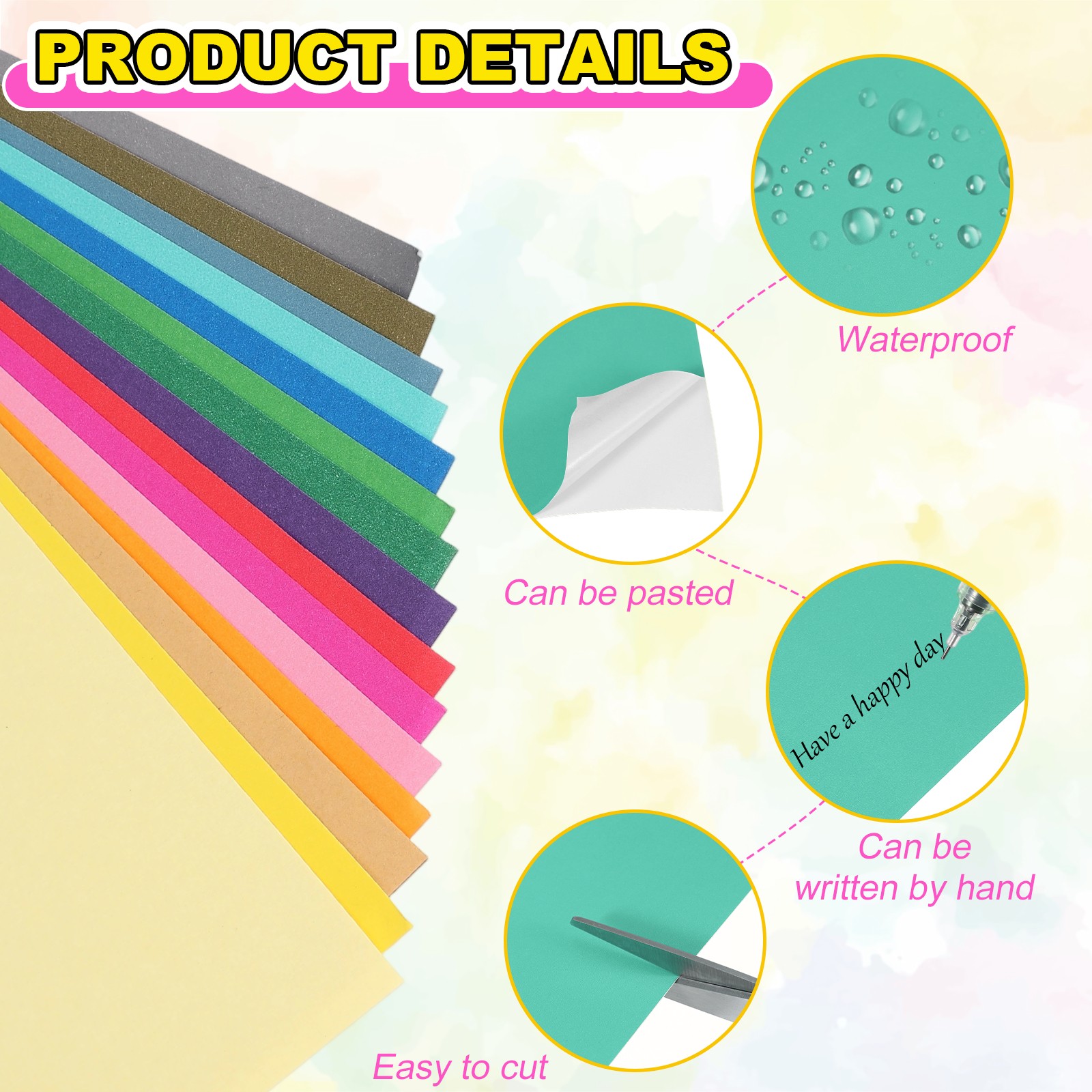 20Pcs Full Sheet Label Sticker Paper, A4 Shipping Labels, Dark Blue