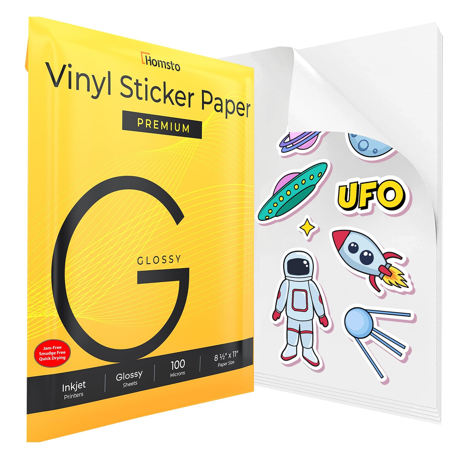 Vinyl Sticker , Frosty Clear, Matte and Glossy Printable Sticker for Inkjet P…