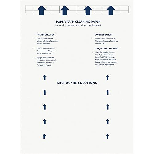 Laser & Inkjet Printer Cleaning Sheet 8.5 X 11 10 Sheets