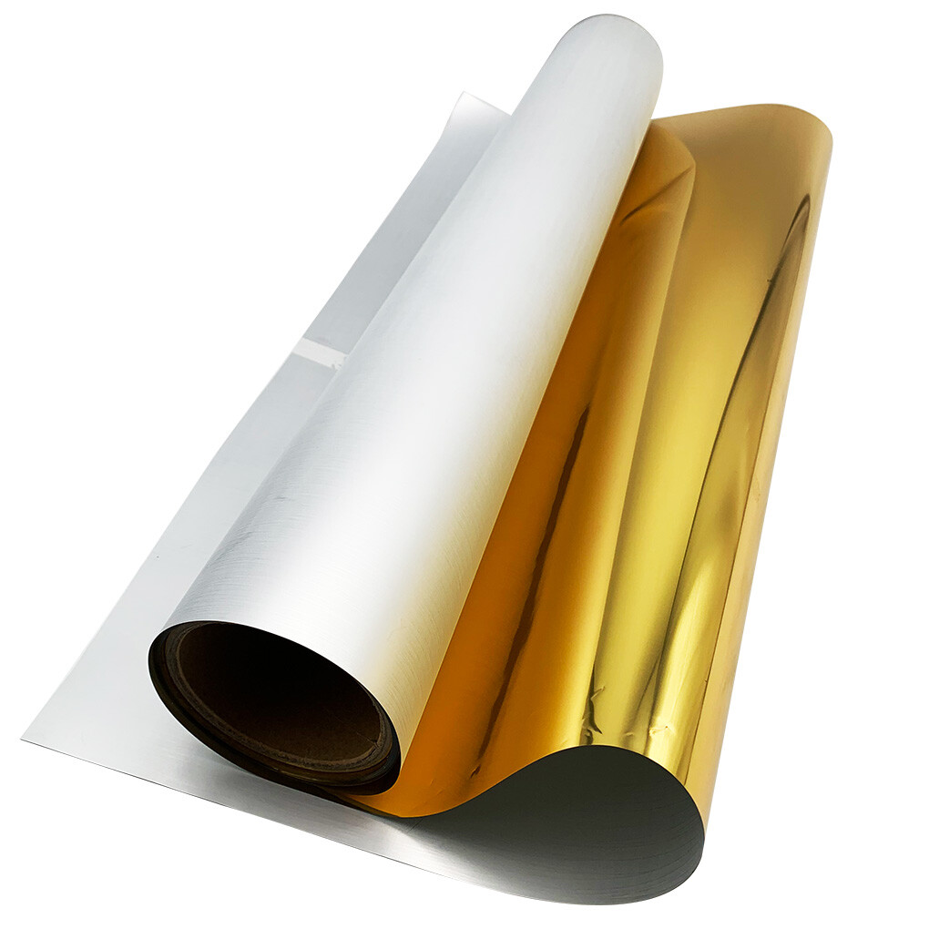 US Stock CALCA 24in x 328ft DTF Gold/Silver Foil Film Roll Cold Peel