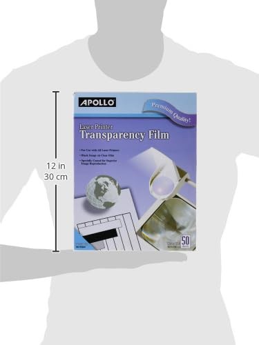 Laser Jet Printer Transparency Film, 50 Sheets for Copying and Printing