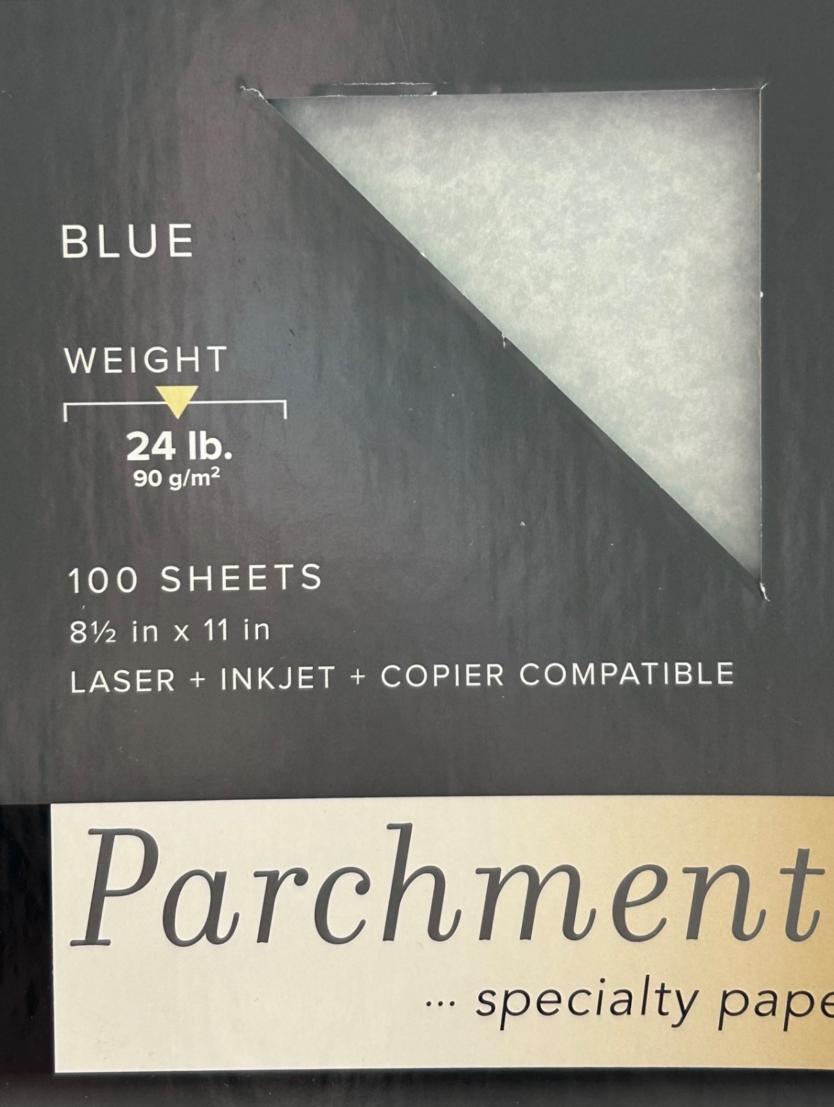 Southworth Parchment Paper 8.5″ x 11″ 24 lb. Blue 49 Sheets/Box P964 Acid-Free