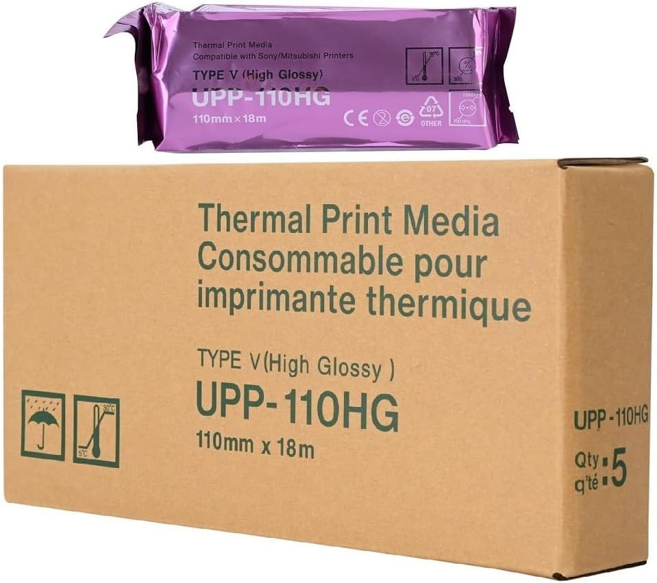 UPP-110HG High Gloss Ultrasound Paper Film Media 5 Rolls