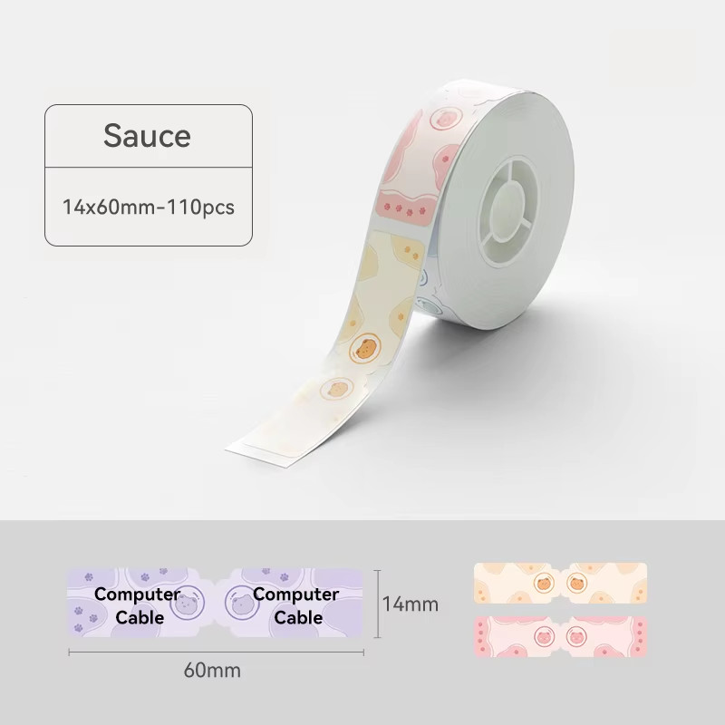 Thermal Printer Labels 1 Roll of Self-adhesive Label Paper for D110 D11 D101 H1
