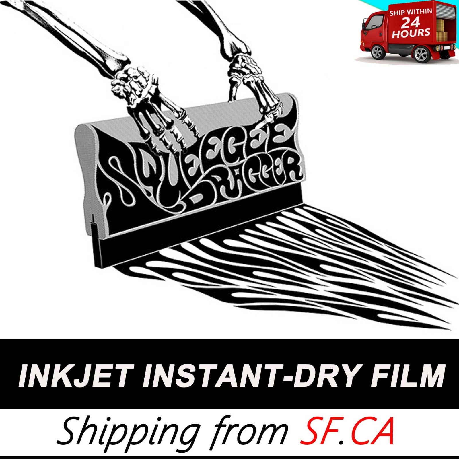 13″ x 19″ Waterproof Inkjet Clear Milky Film for Silk Screen Printing,50 sheets