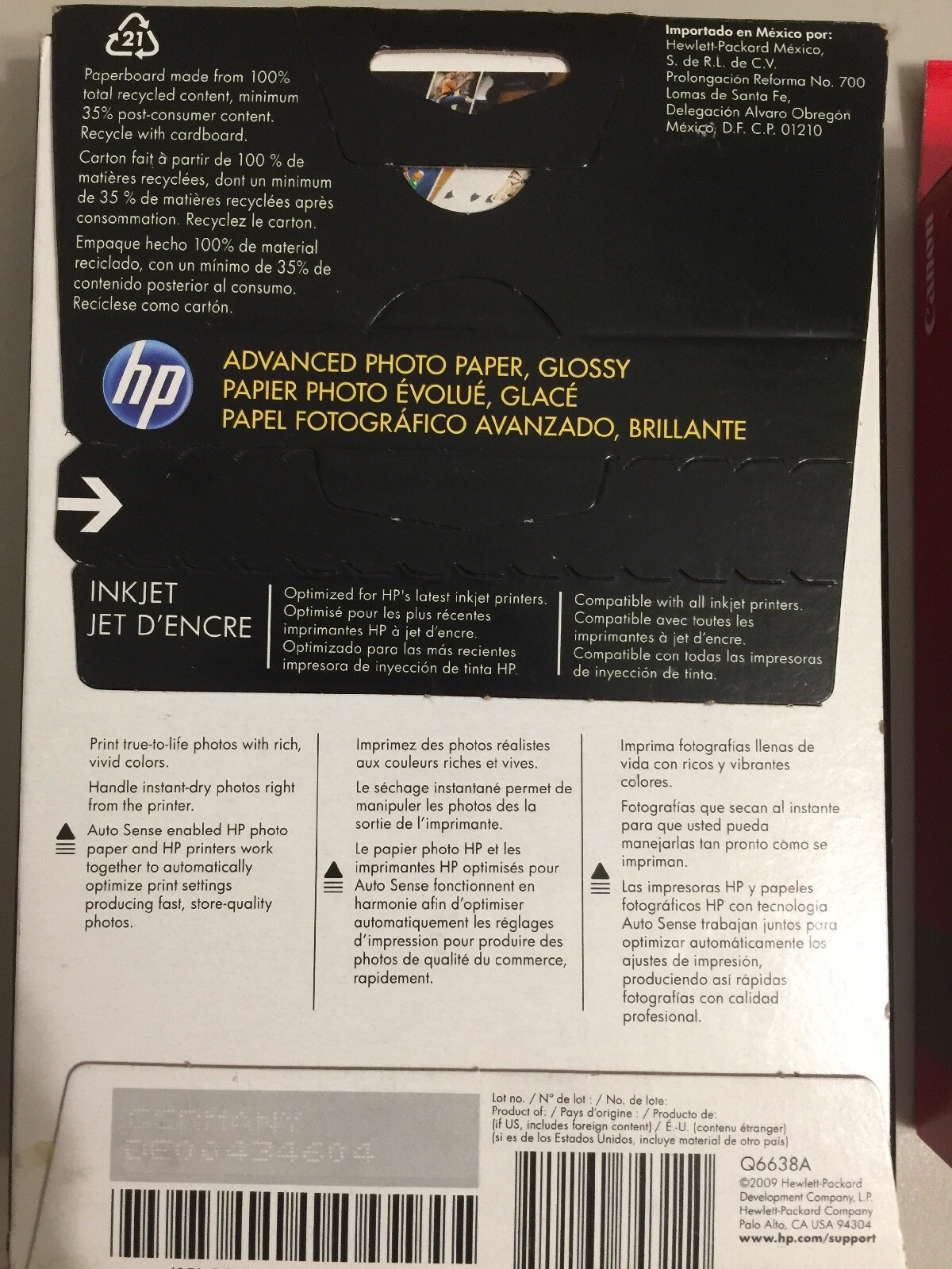 Lot 2 Packs Canon & HP Advanced Photo Paper Glossy 100 Sheets 4 x 6 (200 sheets)