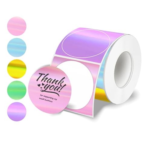 M110 Thermal Labels 2 Inch Circle Holographic Sticker Printer Labels | 5