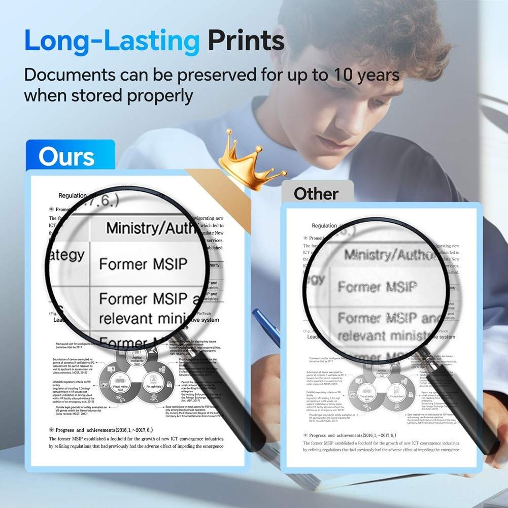 Thermal 8.5 X 11 Letter Thermal Printer 100 Sheets,for PRT9160