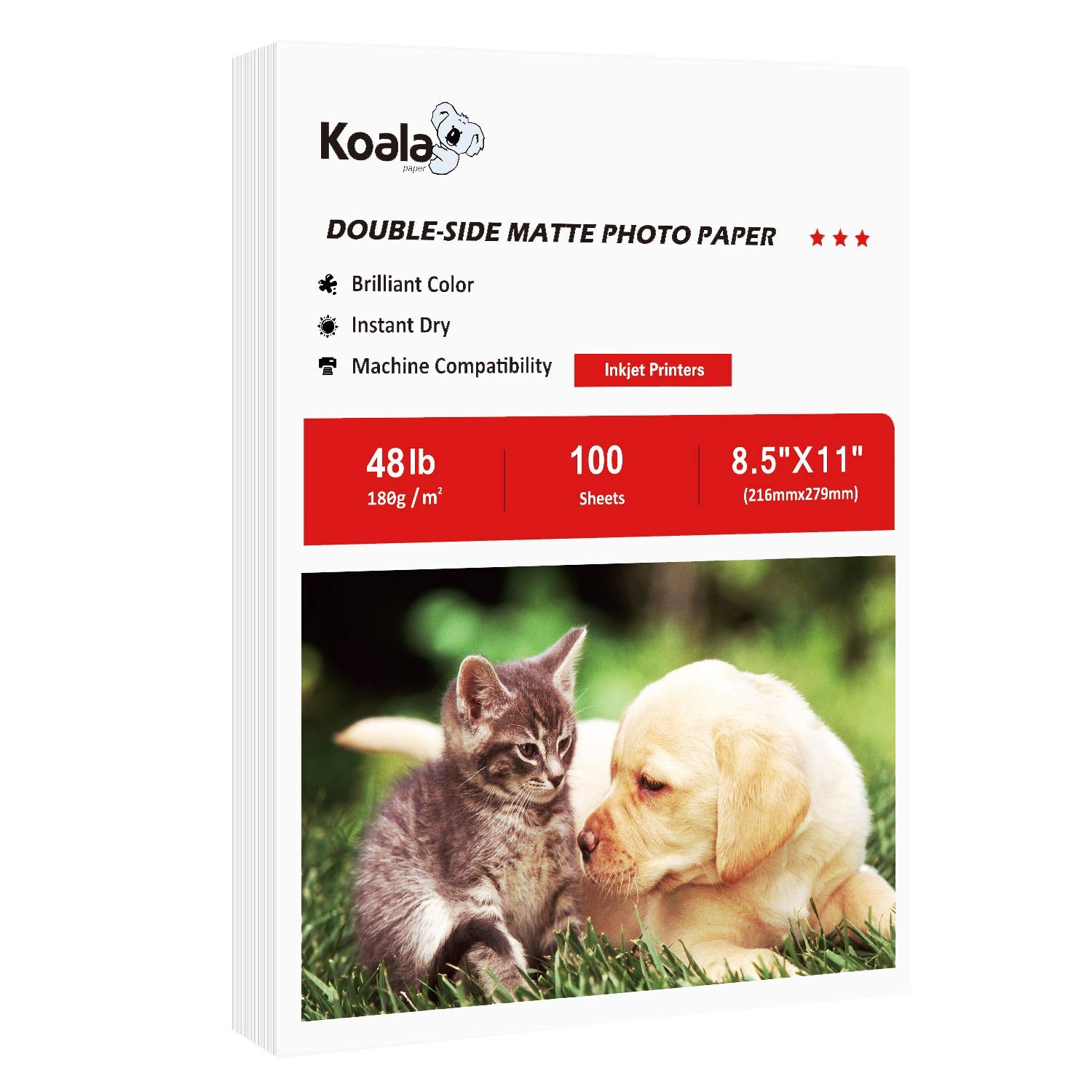 Koala Photo Paper Double-side Matte 8.5X11 Inches Compatible with Inkjet Prin…