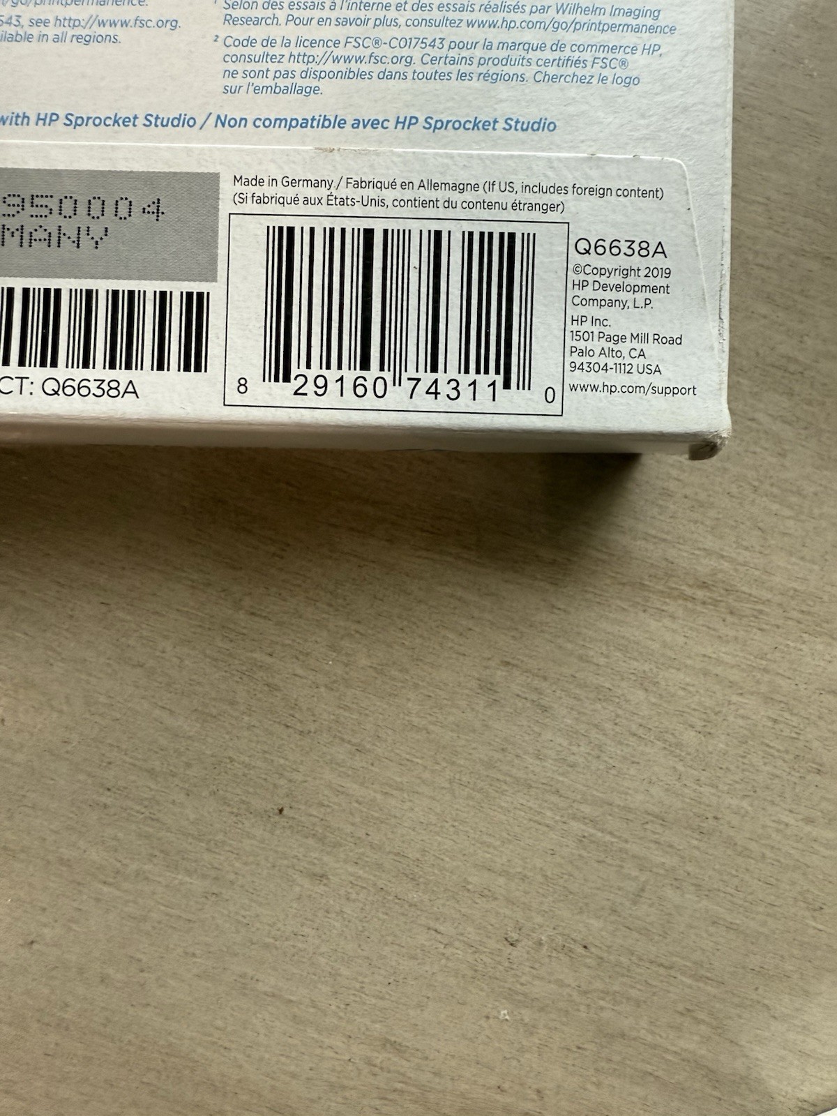HP Advanced Glossy Photo Paper |100 Sheets | 4 x 6 in borderless | Q6638A