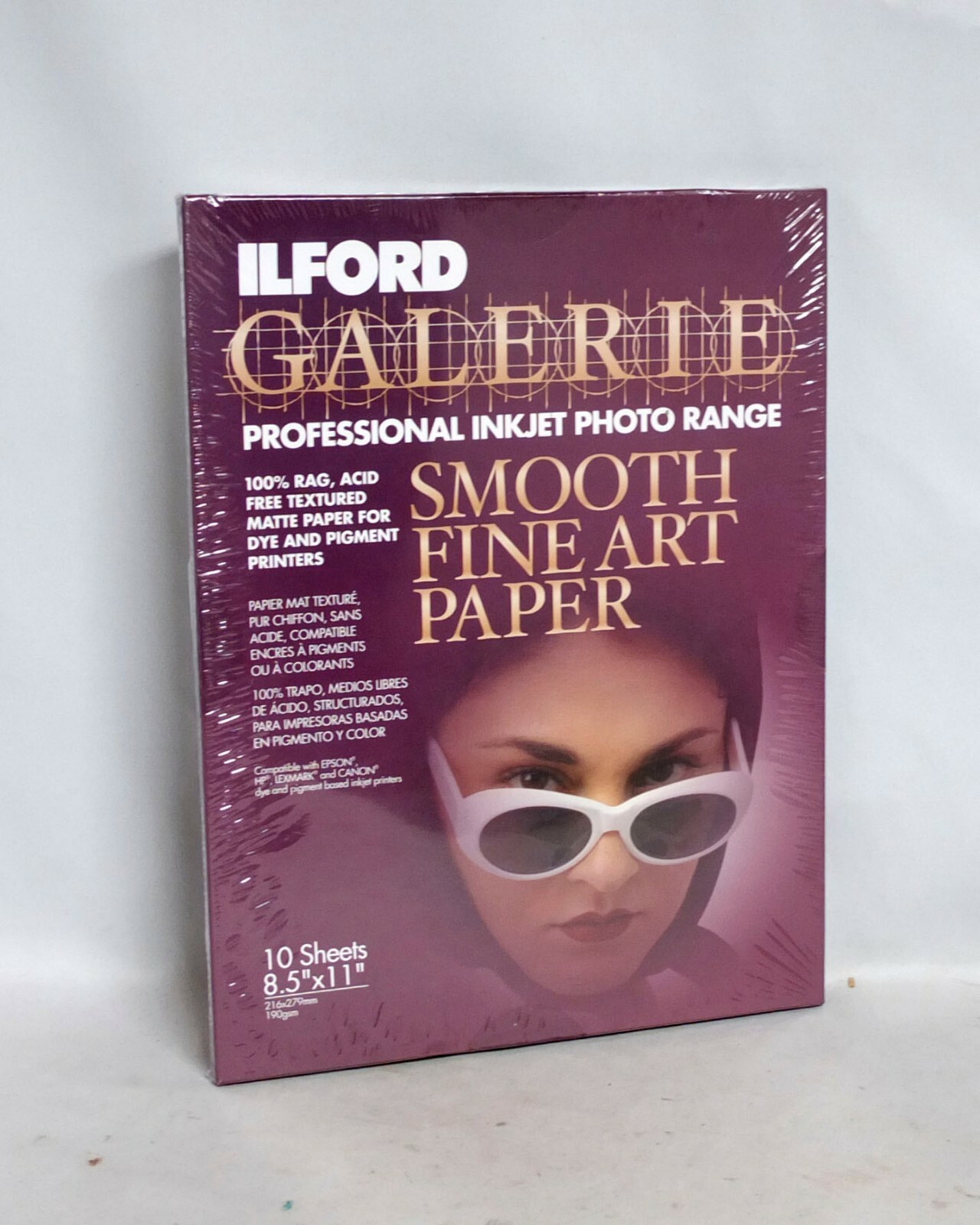 Ilford Galerie Smooth Fine Art Pearl Inkjet Paper 8.5″ x 11″ 10sh NEW SEALED