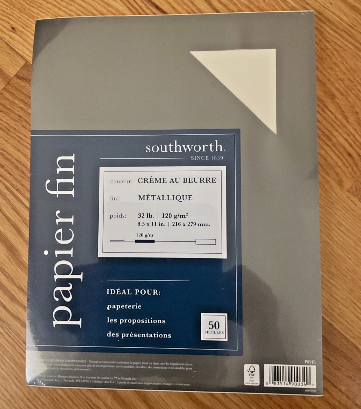 Southworth Fine Buttercream Paper 32 lb 8-1/2 x 11 Bond 50 Sheets