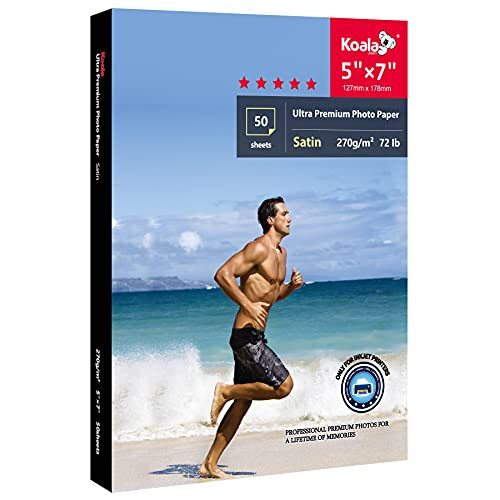 Koala Ultra Premium Photo Paper 5×7 In Satin Photo Printer Paper for Inkjet P…