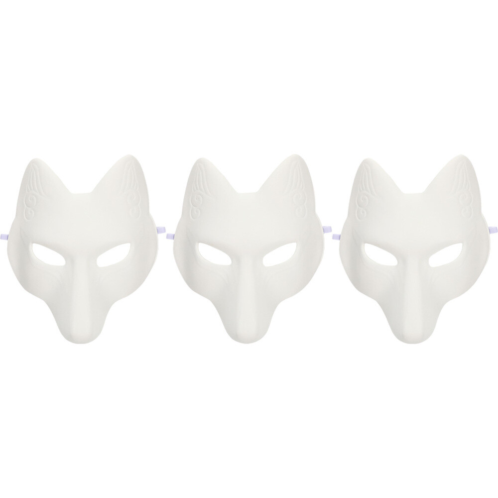 3 Pcs Fox Mask Costume Halloween Cosplay Masquerade Decorate Diy Masks
