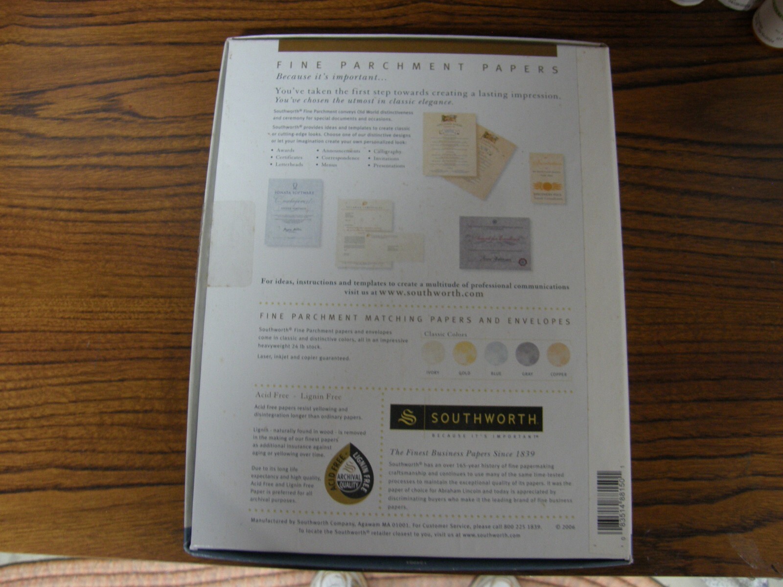9656) Southworth Fine Parchment Paper Ivory 24lb 8 1/2 x 11″ OPEN BOX 67 SHEETS