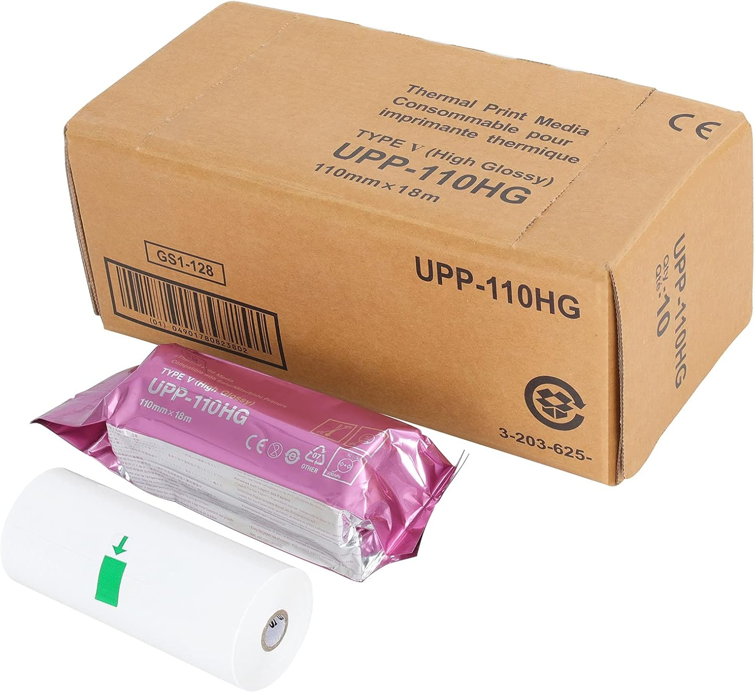 UPP-110HG High Gloss Ultrasound Paper Film/Media 10 Rolls/Bx,Replacement for Son
