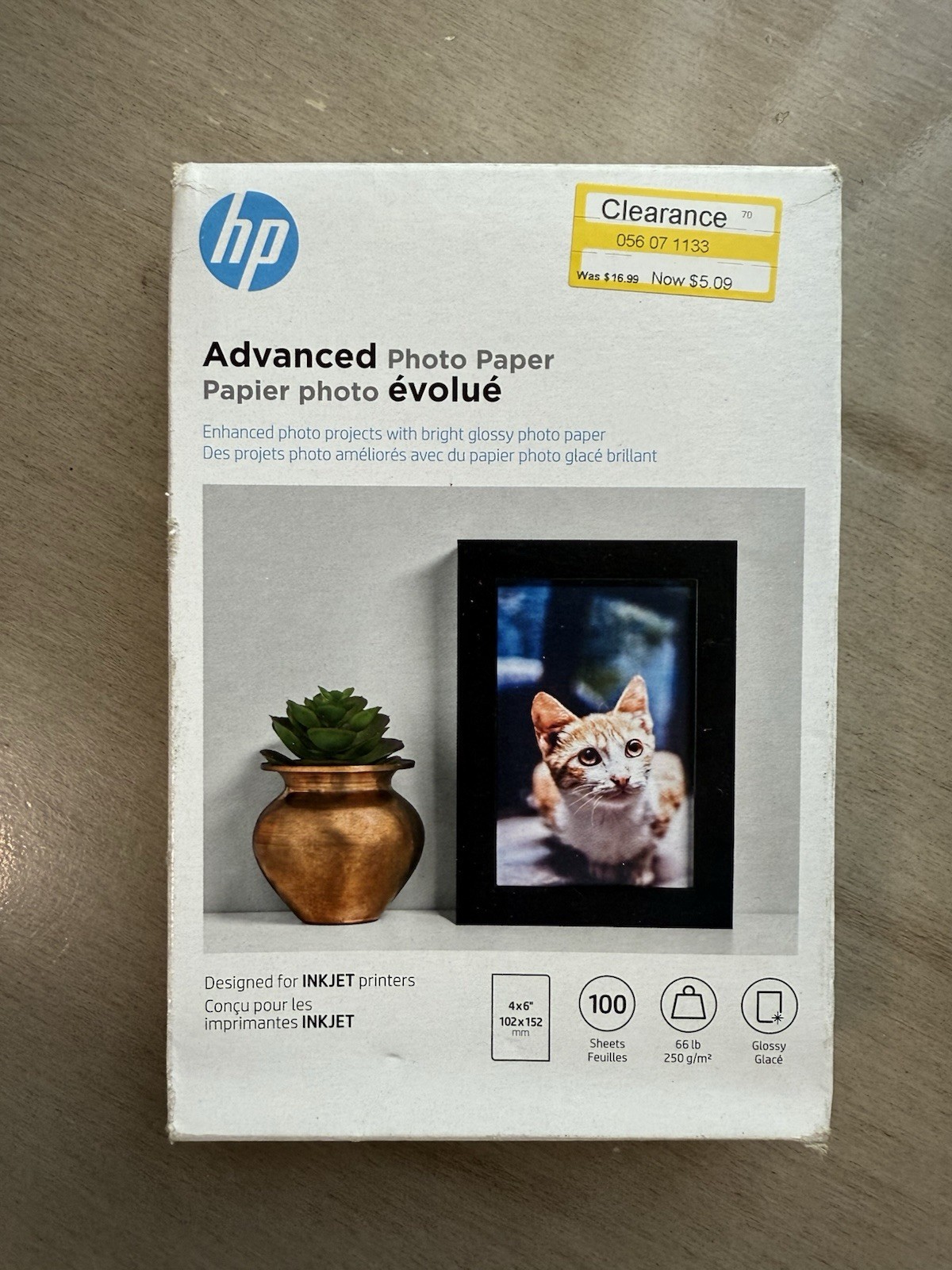 HP Advanced Glossy Photo Paper |100 Sheets | 4 x 6 in borderless | Q6638A