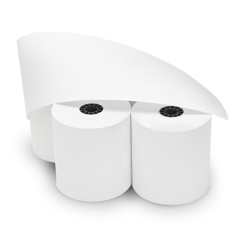 (5 Rolls) 3″ x 165′ 1-Ply Bond Receipt Paper POS Cash Register 3 x 165, white