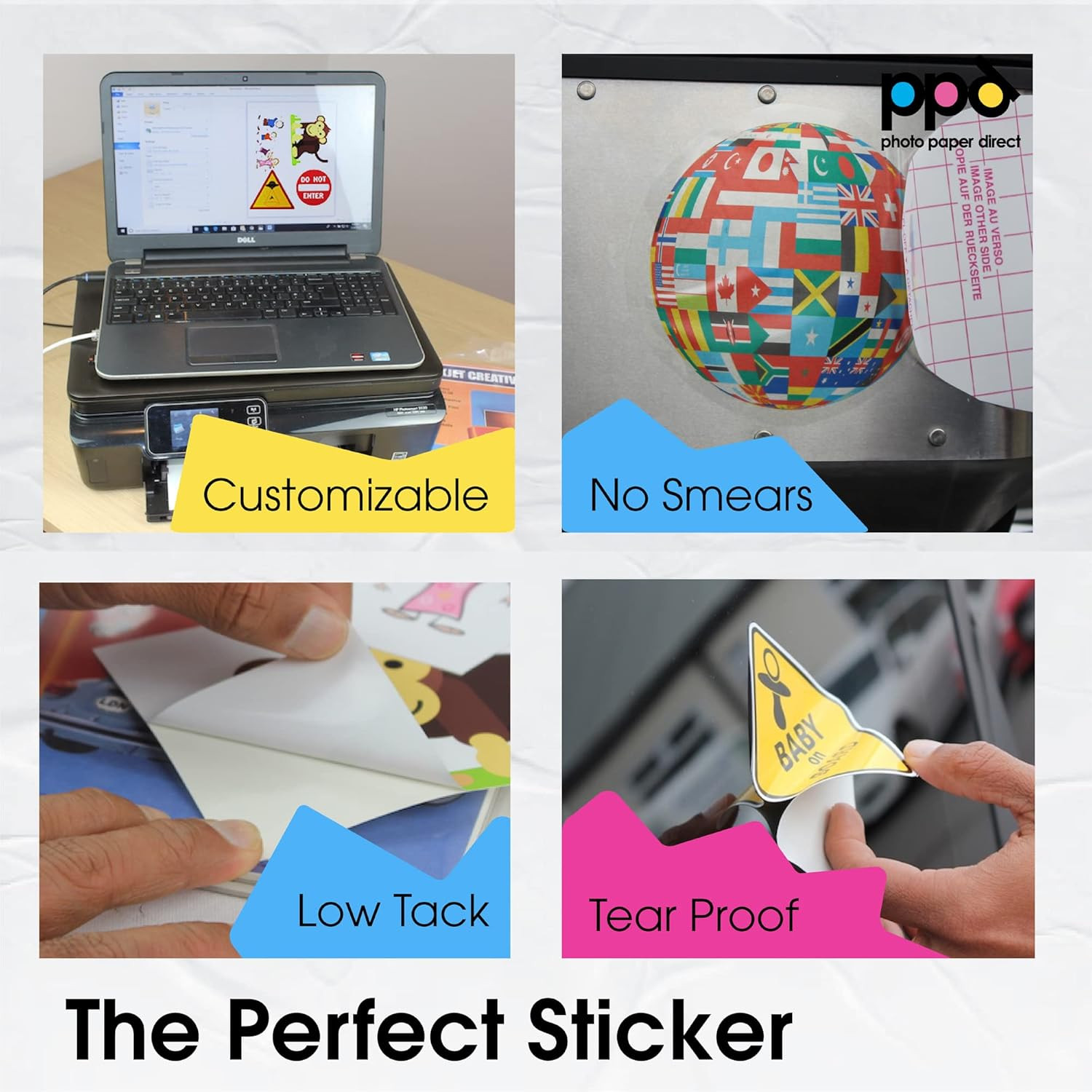 Premium Printable Vinyl Sticker Paper for Inkjet Printer – 40 Sheets Matt Sticke