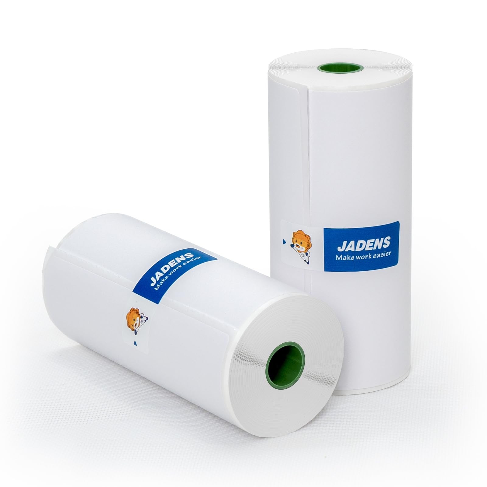JADENS 2 Rolls Thermal Label Paper, 4×6” Compatible with C10 white