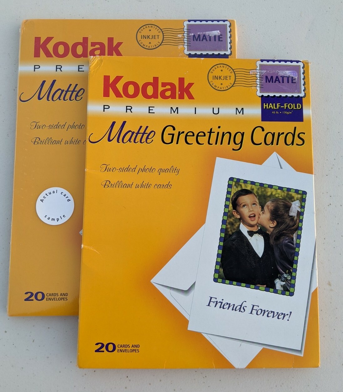 1.5 Packs Kodak 1131549 Premium InkJet Matte Greeting *24 Cards *34 Envelopes
