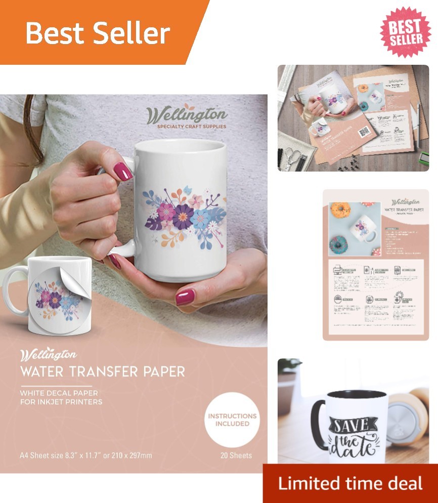 A4 Inkjet Waterslide Decal Paper – 20 Sheets for Creative Projects