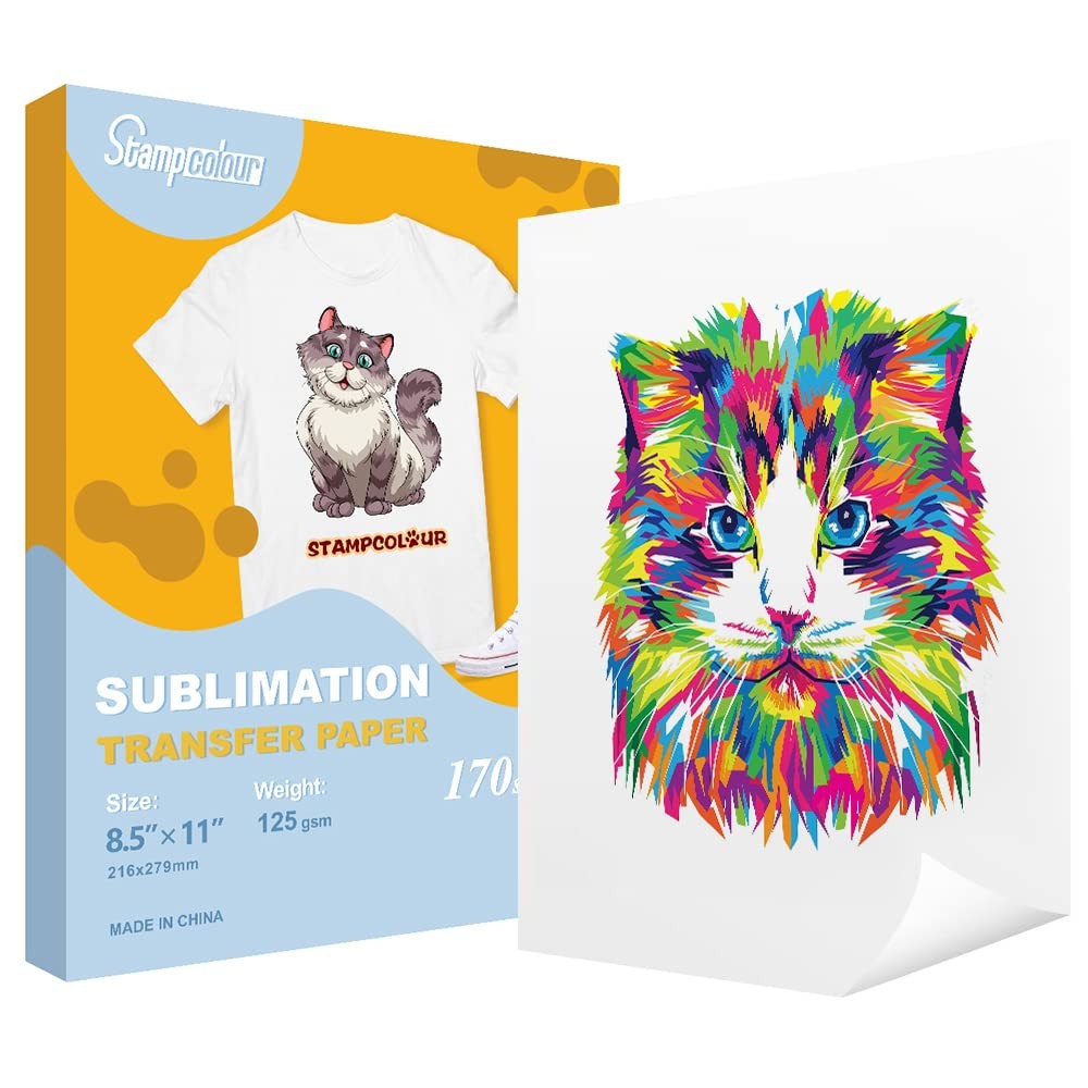 Stampcolour 170 Sheets Sublimation Paper Heat Transfer Paper 8.5×11 inch A4 f…