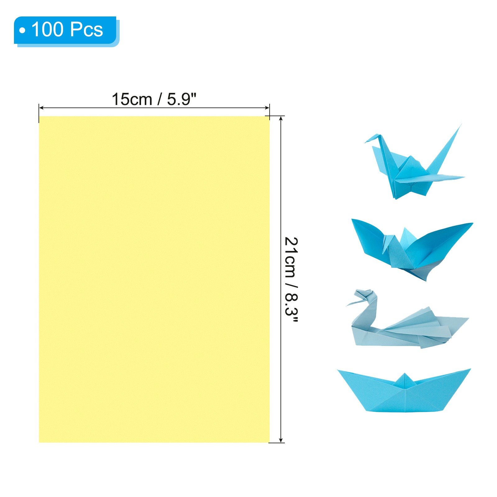 Light Yellow Photocopy Paper, 100 Sheets 8.3×5.9″ A5 70gsm