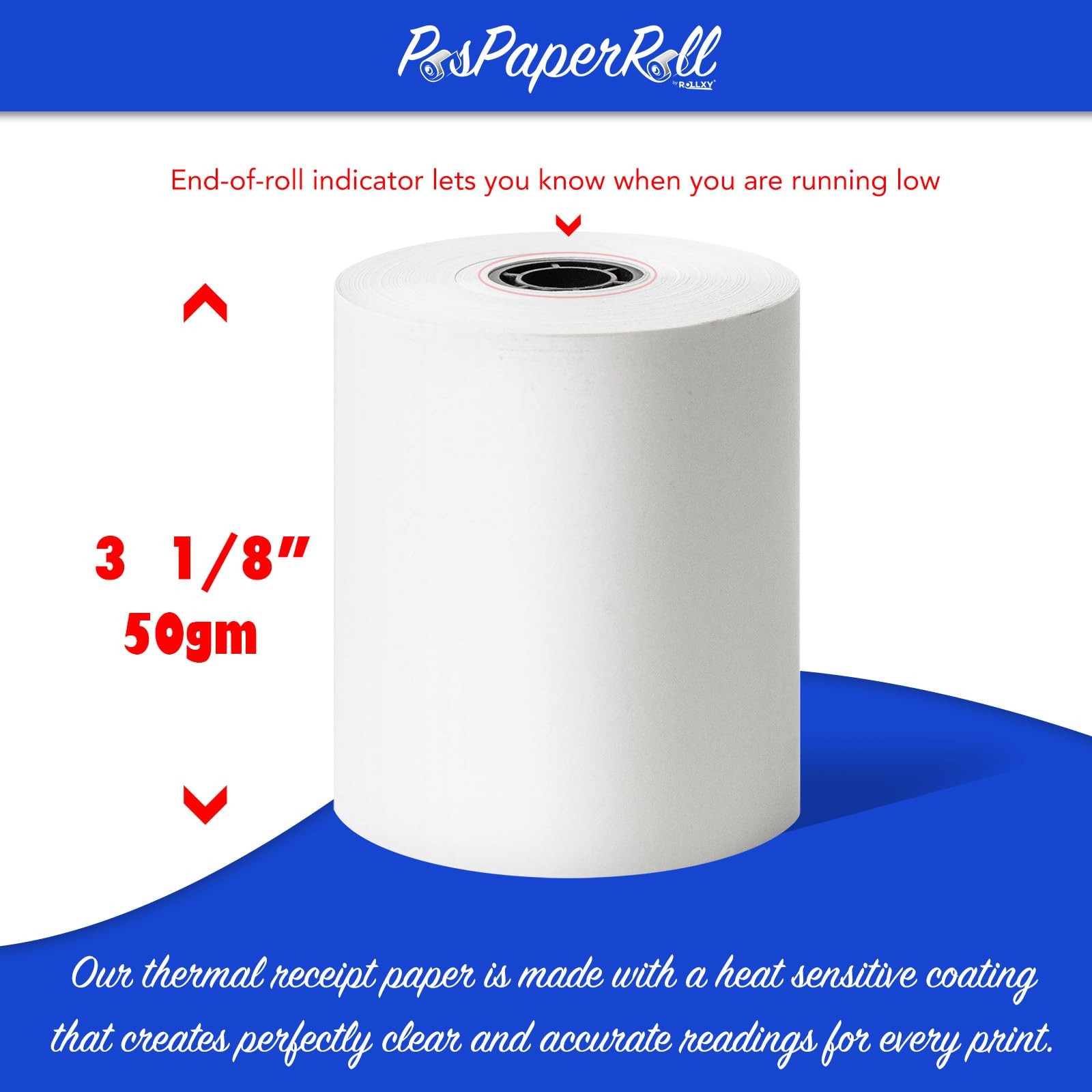 3-1/8 X 230 Thermal Paper Compatible with Star CT-S300 Tsp 100 BPA Free White
