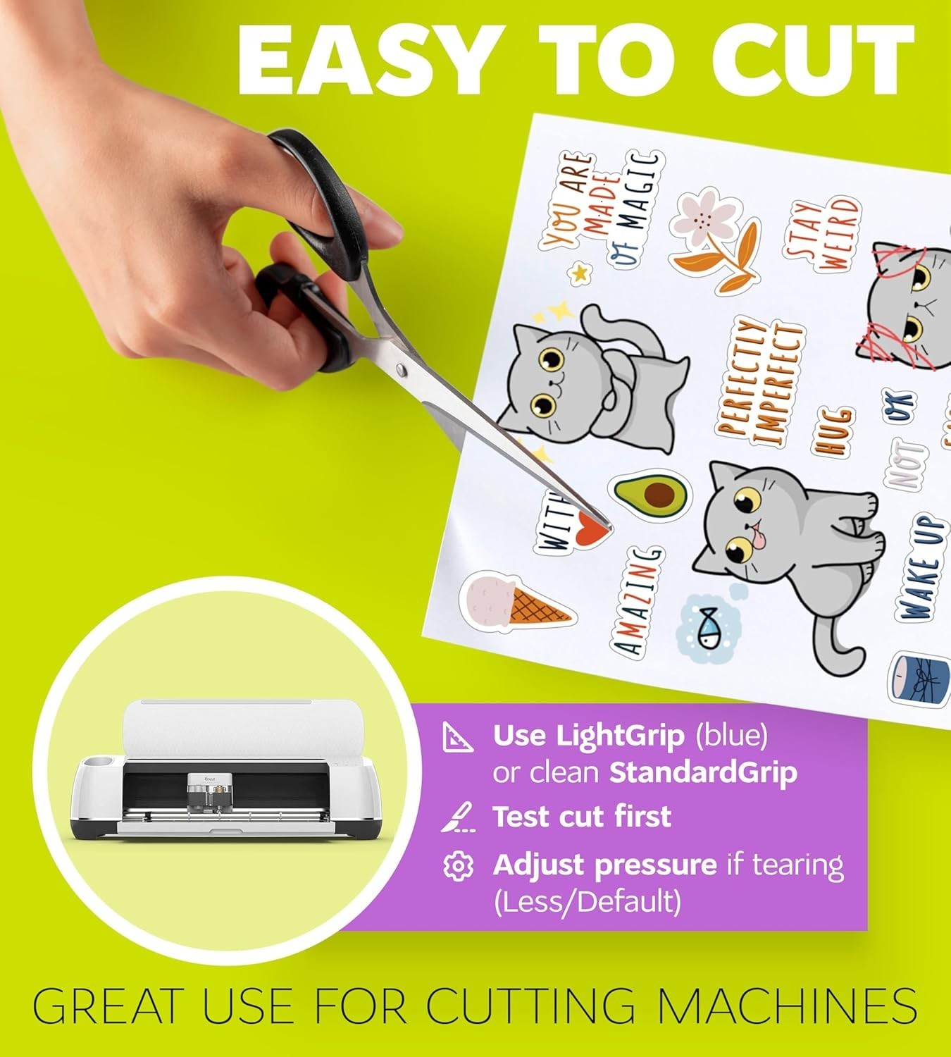 Printable Vinyl Sticker Paper for Inkjet Printer and Laser – 20 White Matte S…