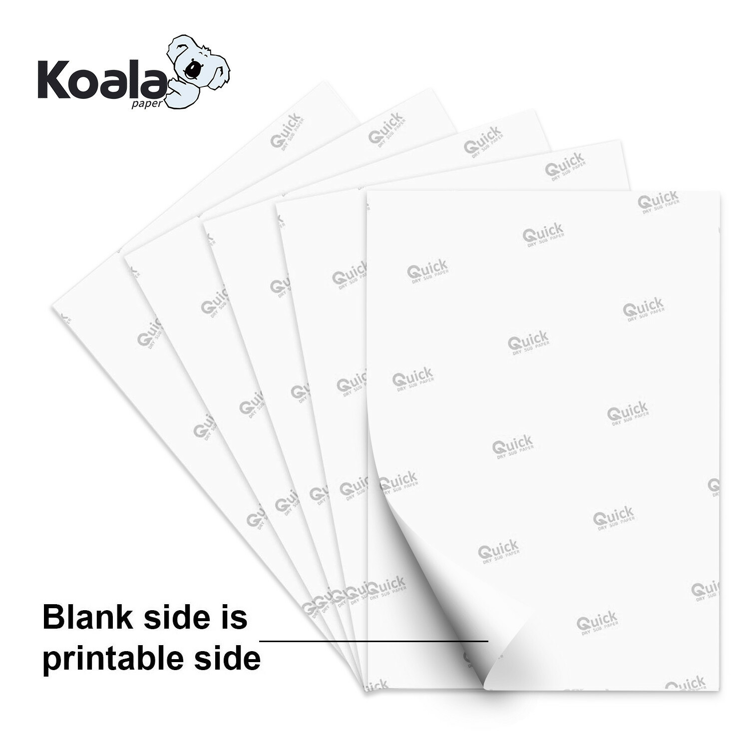 Koala Sublimation Paper Heat Transfer 8.5×11 100 Sheets for Inkjet Printer Epson