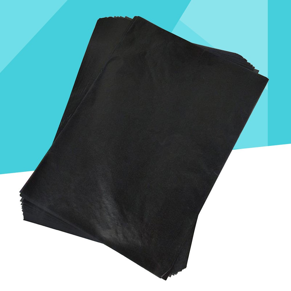 75Pcs Graphite Carbon Paper Reusable Transfer Paper Black for Crafts and Writing