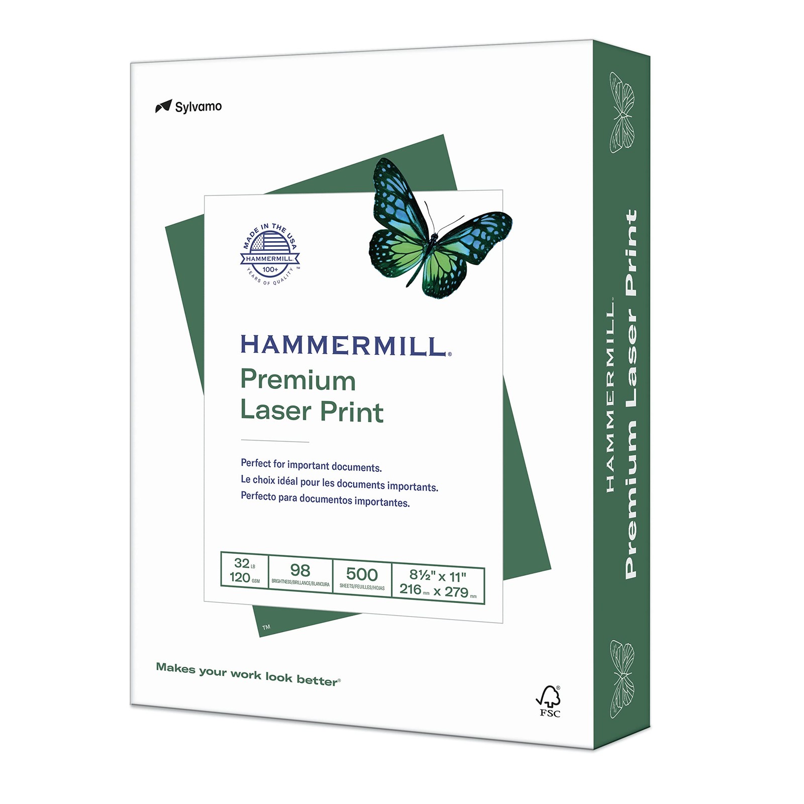 Hammermill Printer Paper, Premium Laser Print 32 1 Ream | 500 Sheets, white