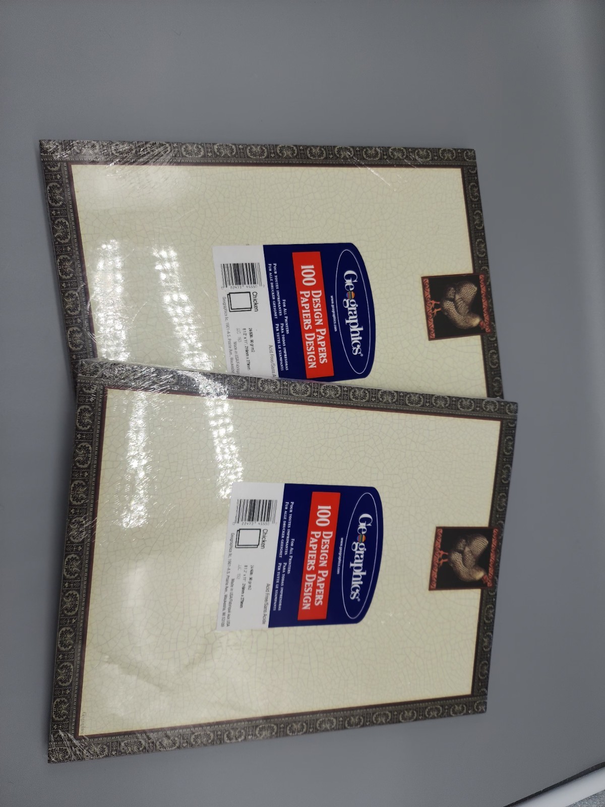 Geographics 100 Design Papers Set Of 2 All Printers Acid Free Chicken New Farm
