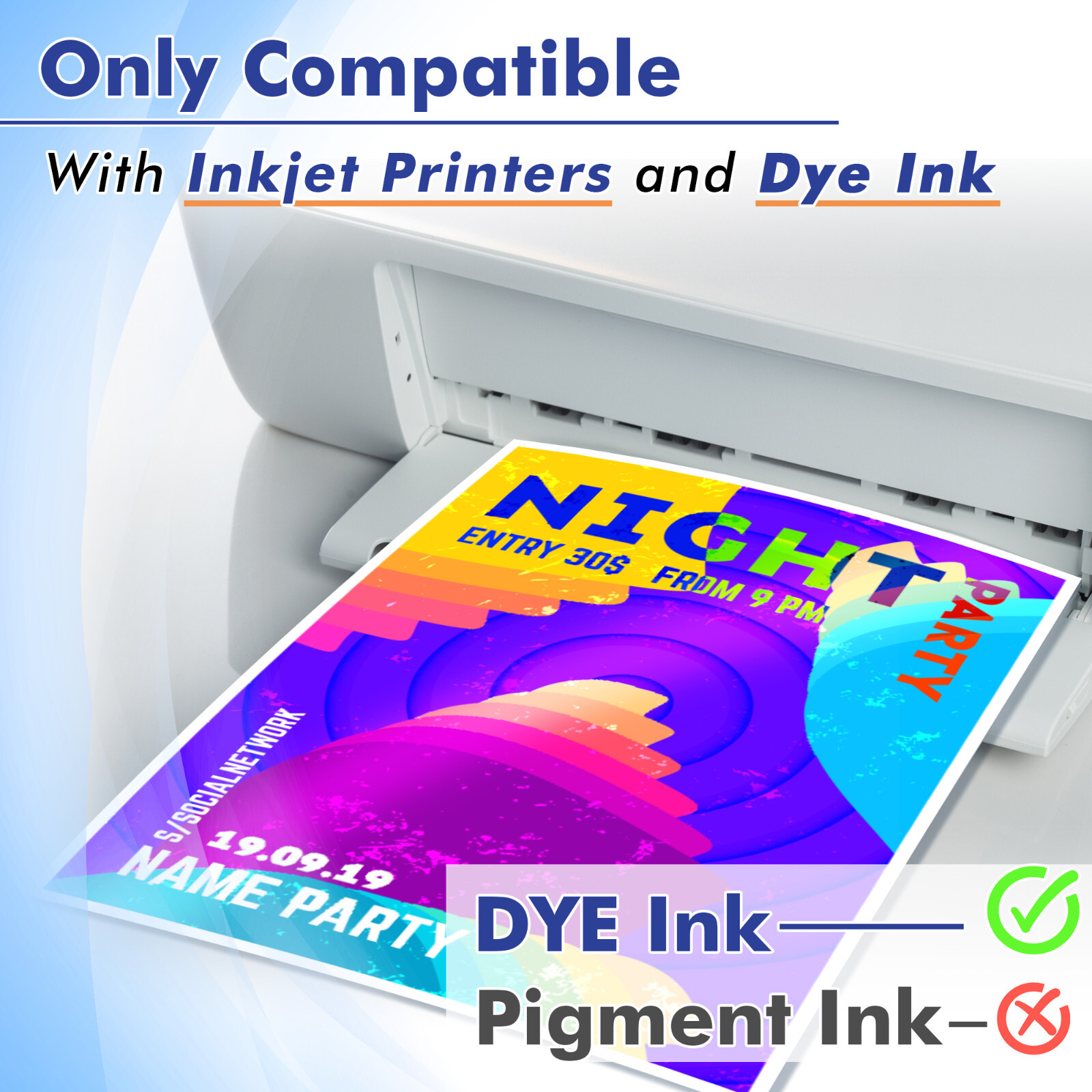 200 Sheets Koala Glossy Inkjet Printer Paper 8.5×11 30lb 115g Thin for Chip Bags
