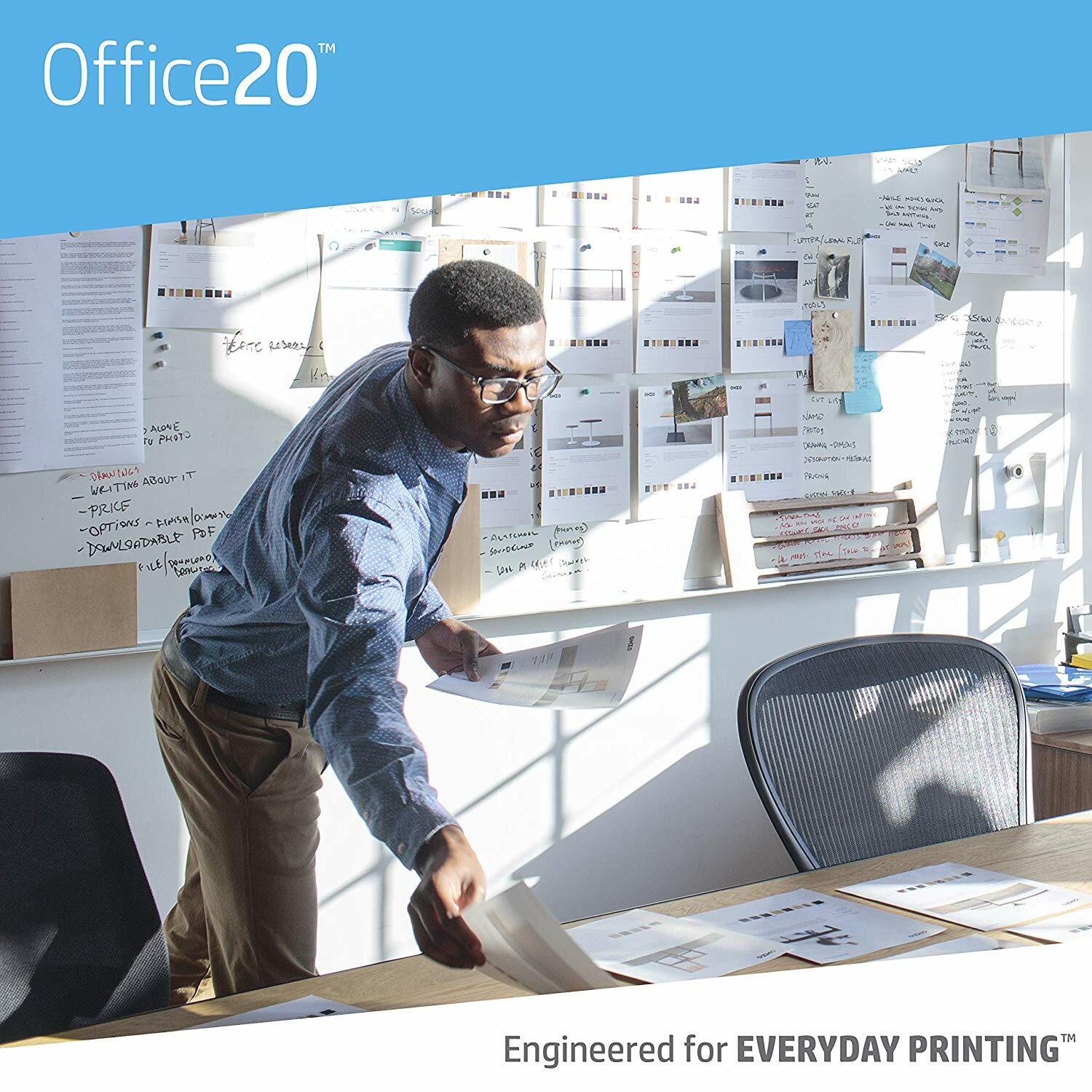 HP Office20 Printer Paper, White Letter Size 8.5″ x 11″, One Ream / 500 Sheets