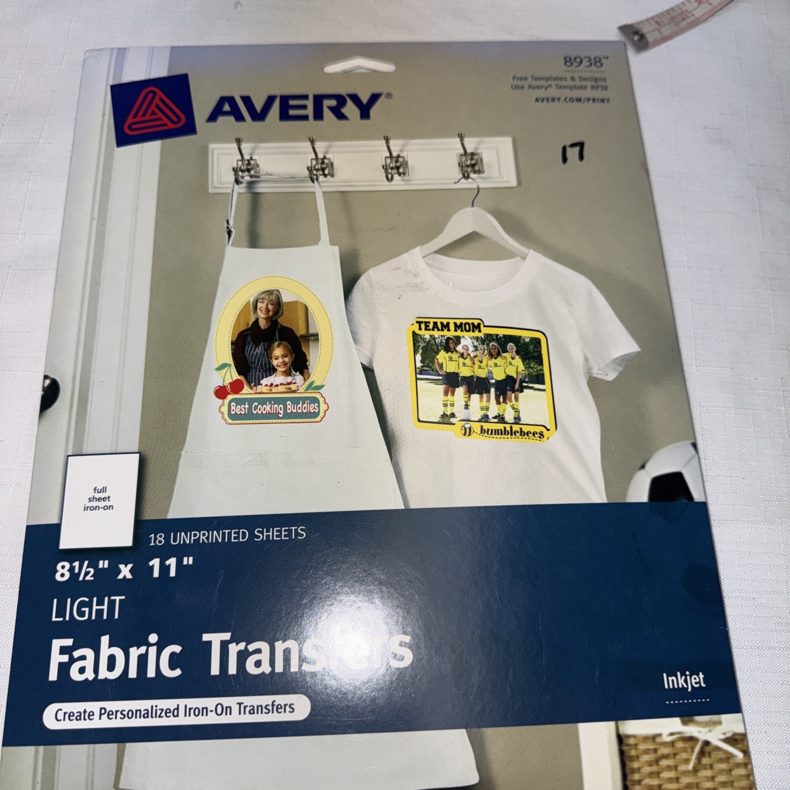 Avery Printable T-Shirt Iron-On Transfers Fabrics Inkjet Lots Of 4