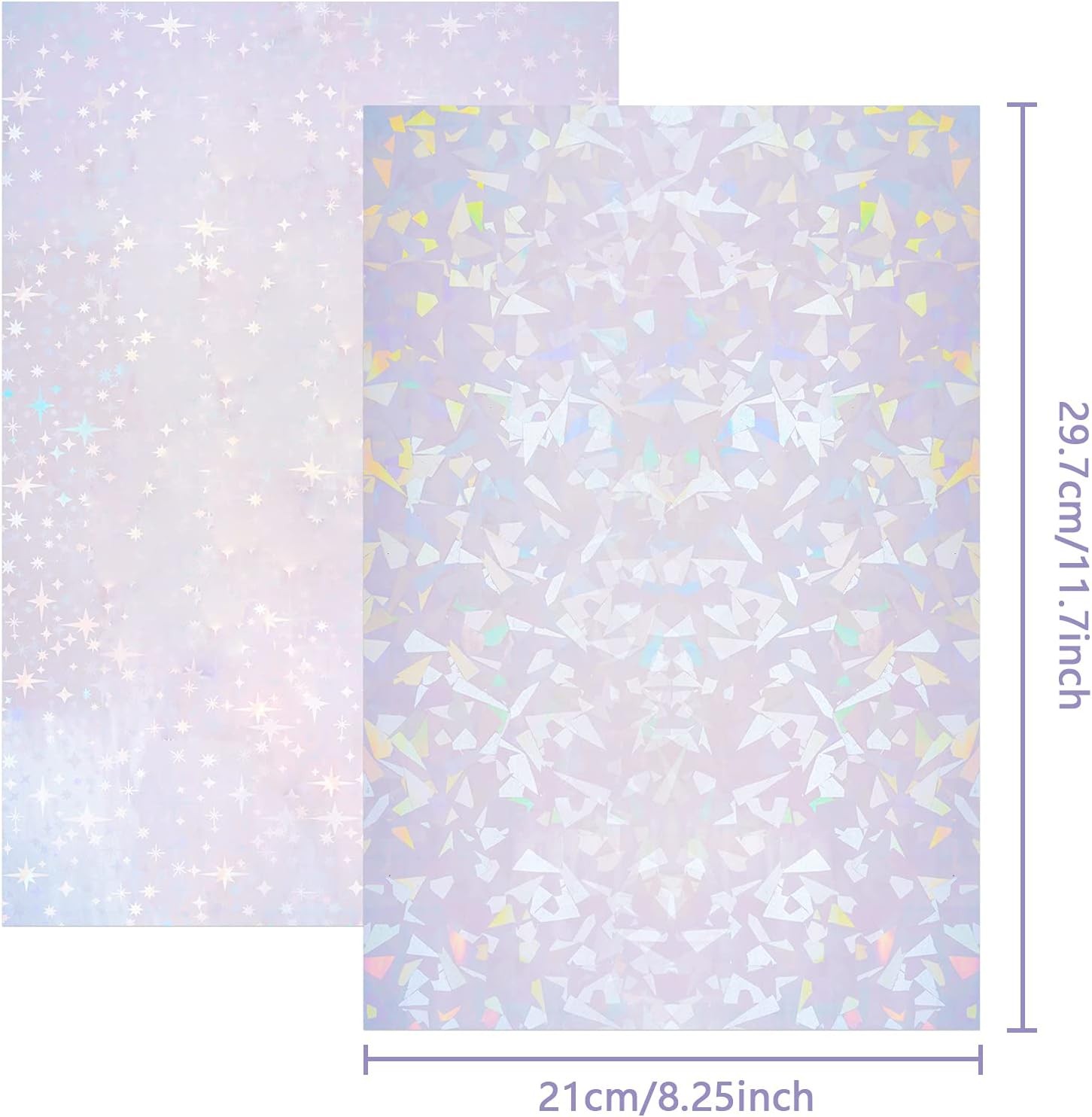 20 Sheets 4 Types Holographic Printable Vinyl Sticker Paper A4 Size Printable…
