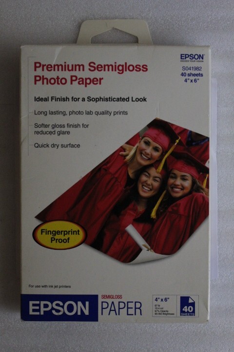 Epson Premium Semi Gloss Photo Paper 4″x6″ 40