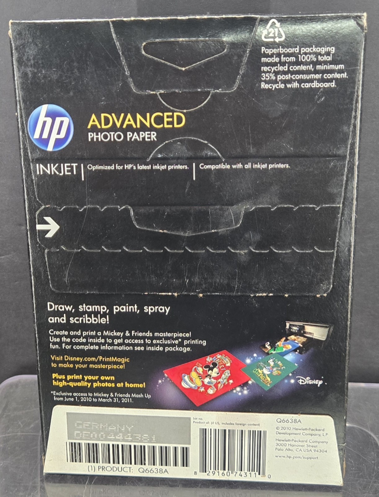 HP Advanced Glossy 4×6 Photo Paper For Inkjets – 100 Pack-Factory Sealed – NEW