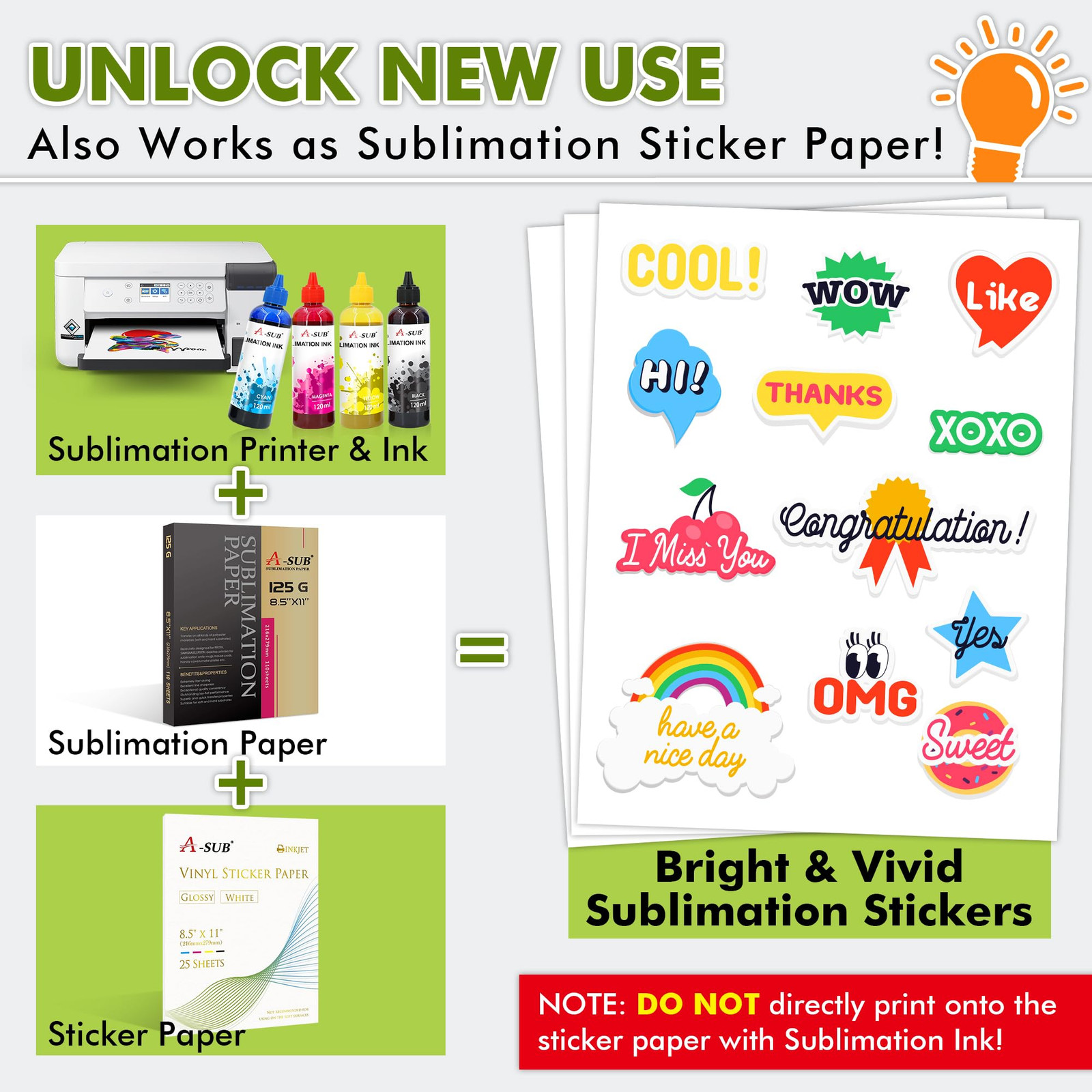 25 Sheets Vinyl Sticker Paper for Inkjet Printer – Glossy Printable Vinyl 8.5…