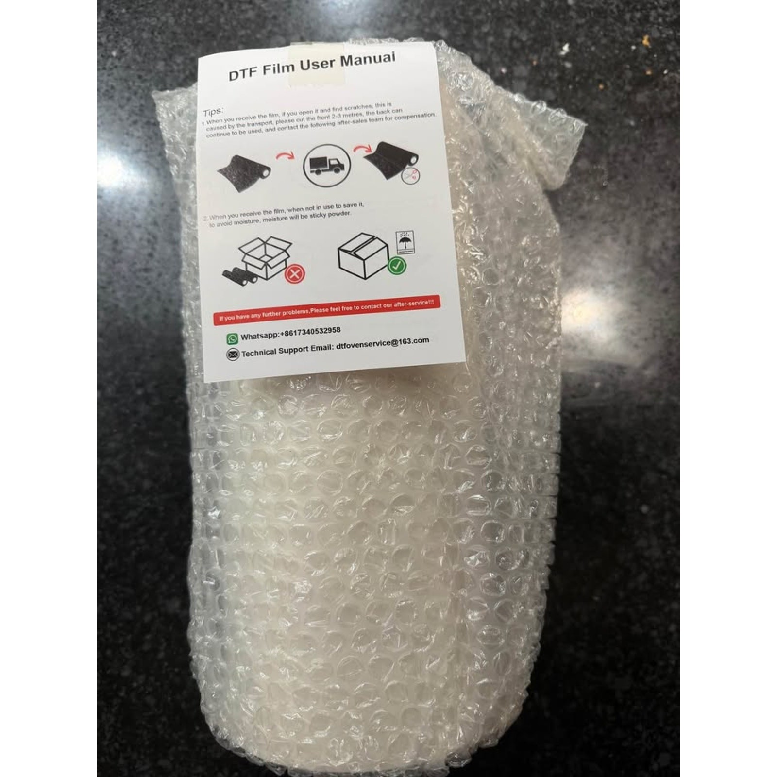 DTF Transfer Film Roll 11.8” x 328ft – Matte