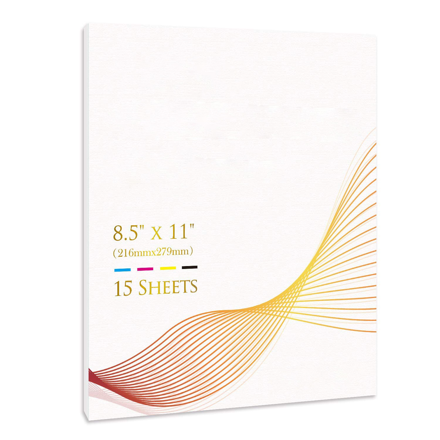 Inkjet Printable Sticker Paper, Clear, 15 Sheets 8.5×11, Glossy Vinyl