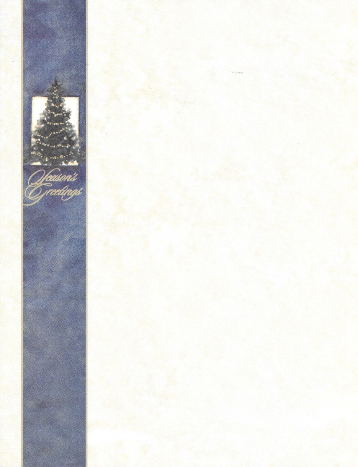 Navy Blue Tree Season’s Greetings Computer Paper – 46 sheets – Partial Pack