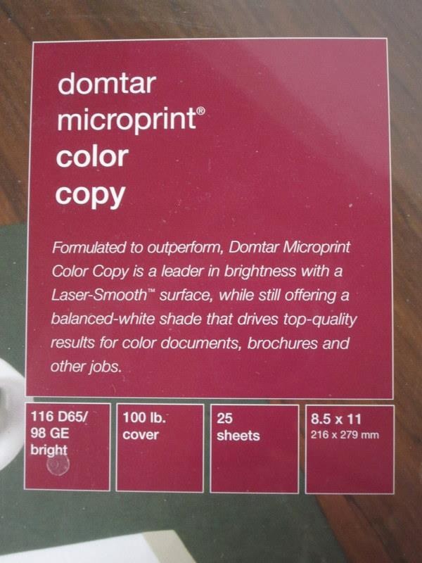 8 Sealed Packages Domtar Microprint Coated Laser Paper – Various Weight Covers