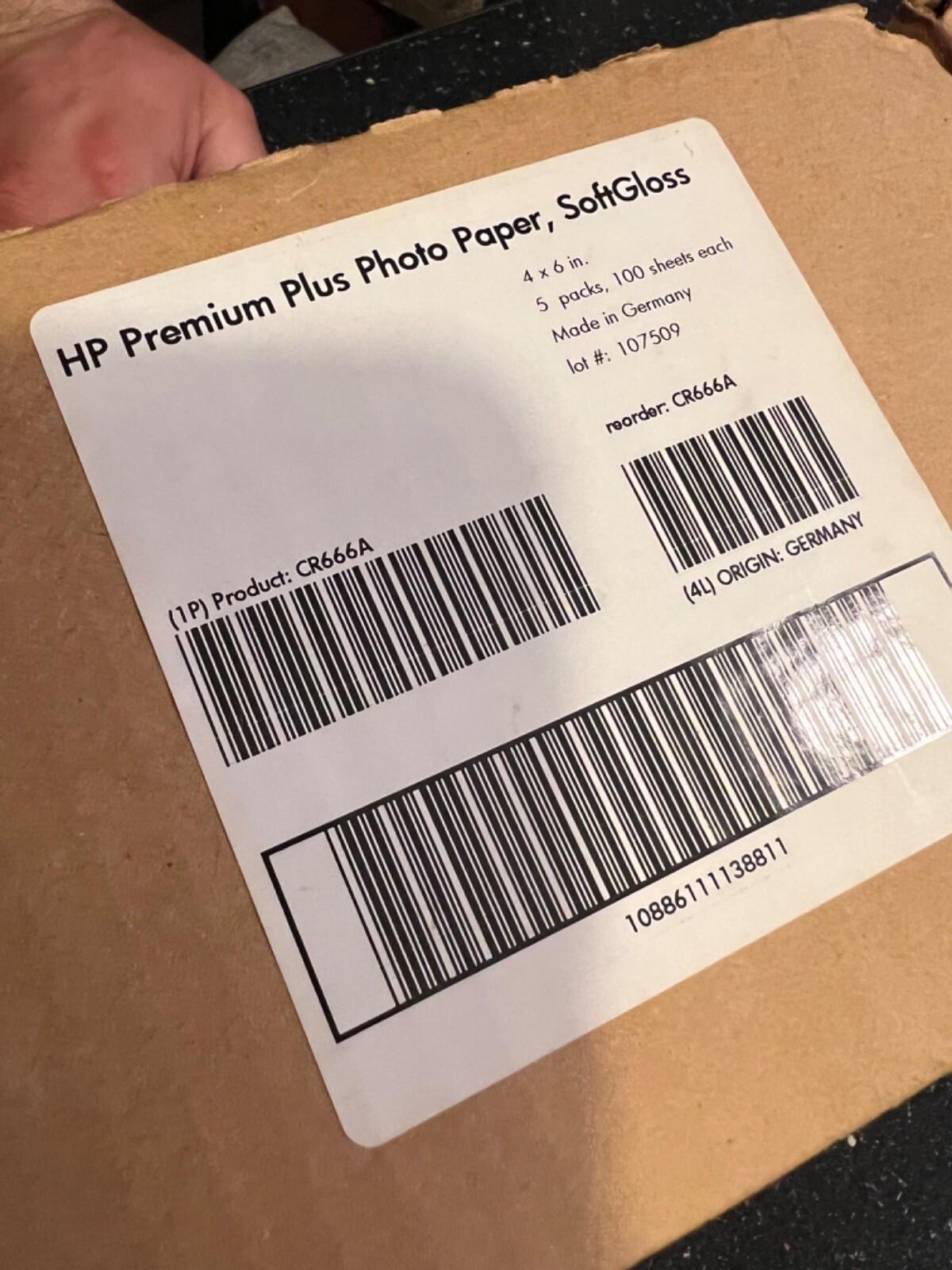 Lot of 20 packs hp premium photo paper printer paper cr66a