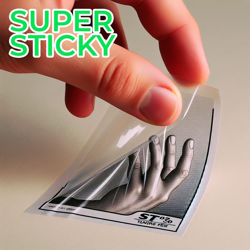 10 Sheets A4 Clear/Transparent Glossy Self Adhesive Vinyl Stickers, High Rise…